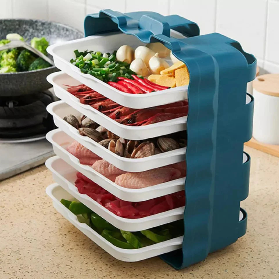 Wall Mount 6pcs Tray Organizer Bowlift