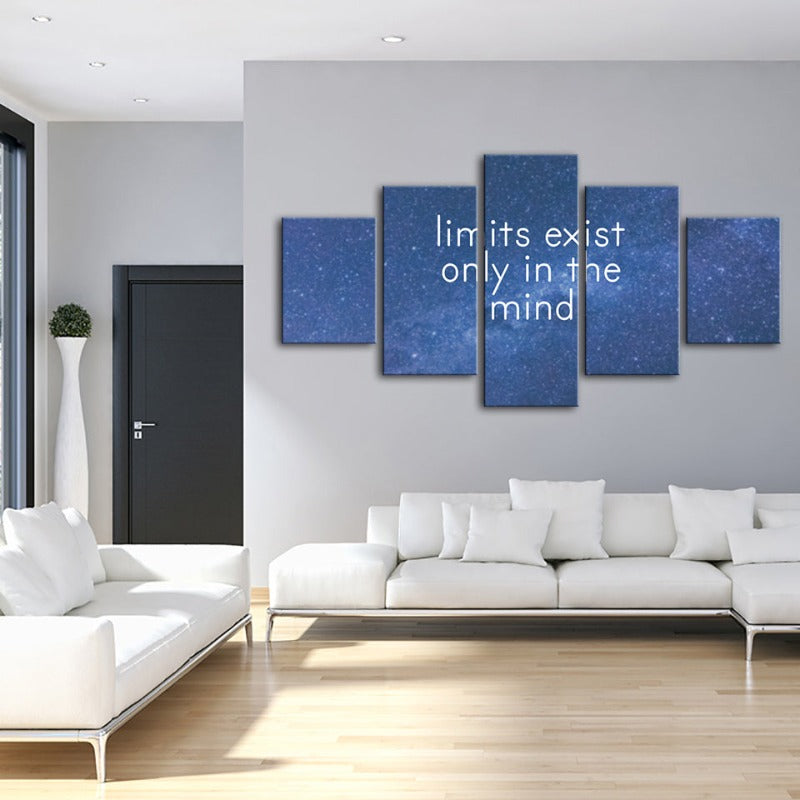 5 Piece Galaxy Motivation - Canvas Wall Art Painting | Bowlift