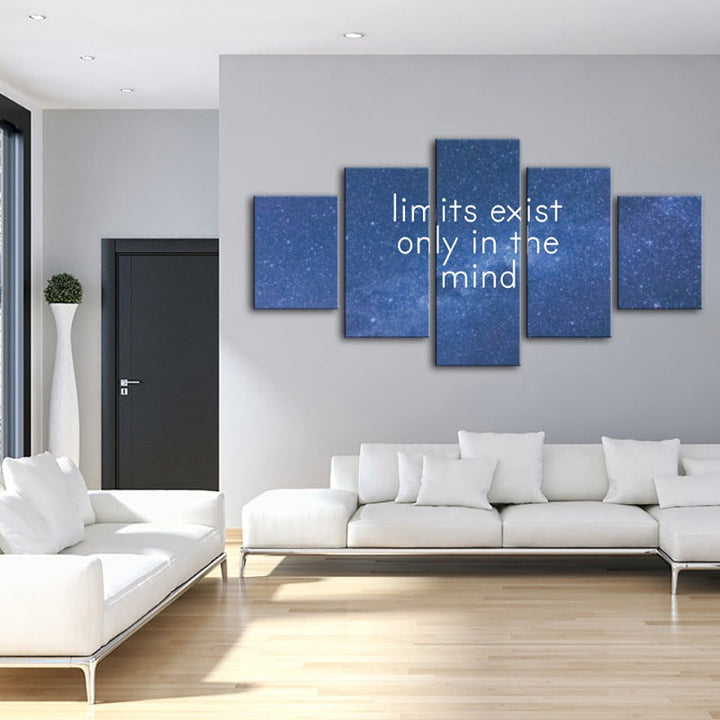 5 Piece Galaxy Motivation - Canvas Wall Art Painting | Bowlift