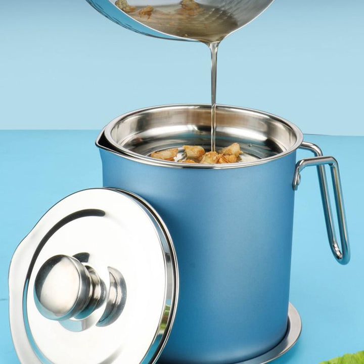Stainless Steel Oil Strainer Storage Can | Bowlift
