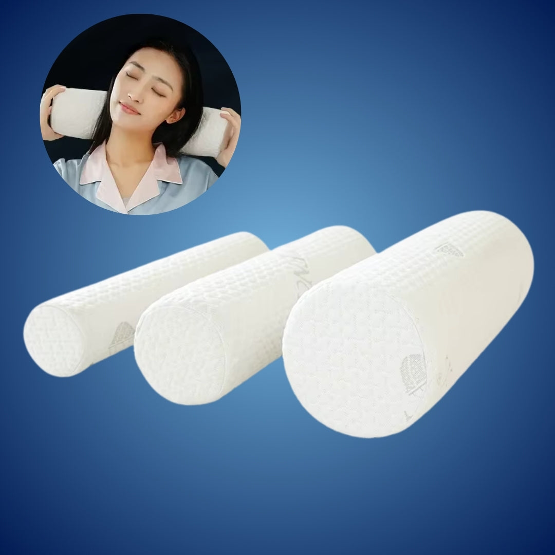 RelaxPosture Memory Foam Neck Roll Pillow – Perfect for Sleep, Travel, and Pain Relief with Ergonomic Support Bowlift