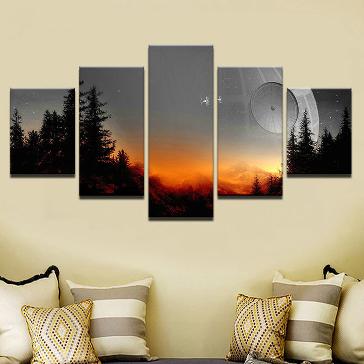 Solar Sunset 5 Piece - Canvas Wall Art Painting | Bowlift