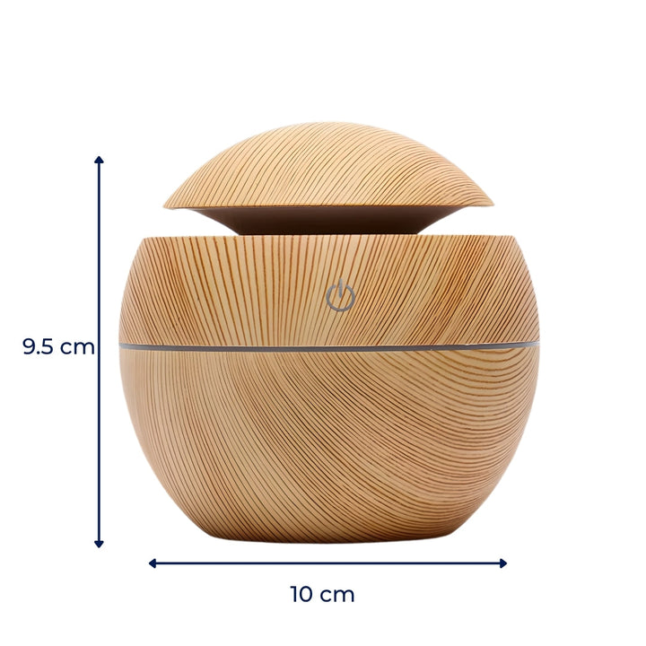 Gentle Quiet Mist & LED Night-Light – Wood Finish – Relieve Dry Air Improve Sleep Boost Comfort Bowlift