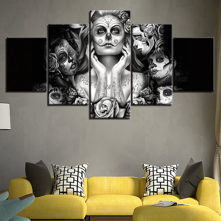 Calavera Girls - Canvas Wall Art Painting | Bowlift