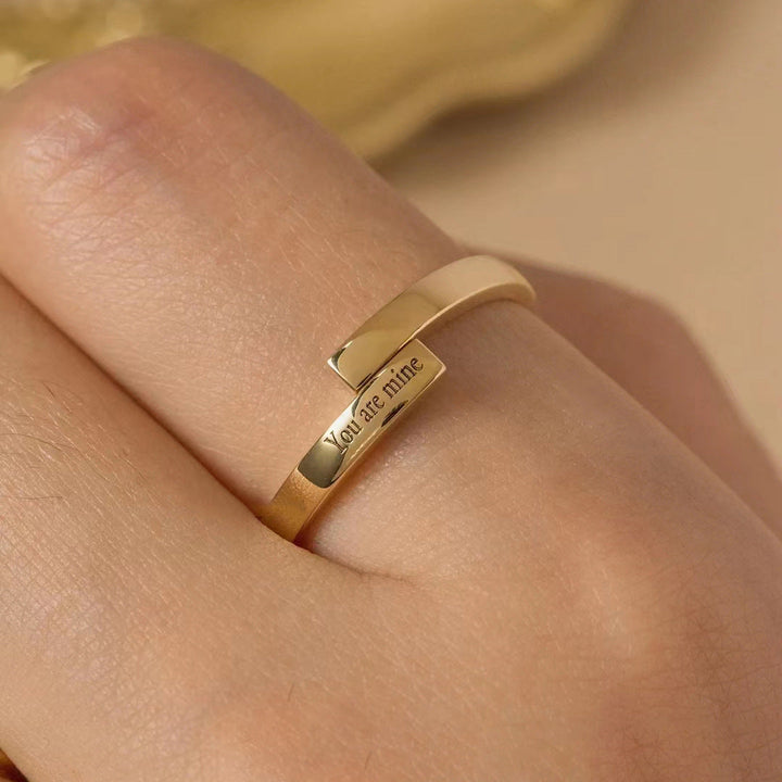BowLift | Adjustable "I Am Yours & You Are Mine" Couples Rings Set
