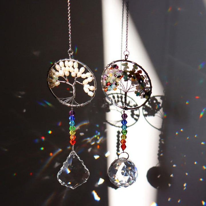 Crystal Wind Chime Tree Of Life Suncatcher | Bowlift