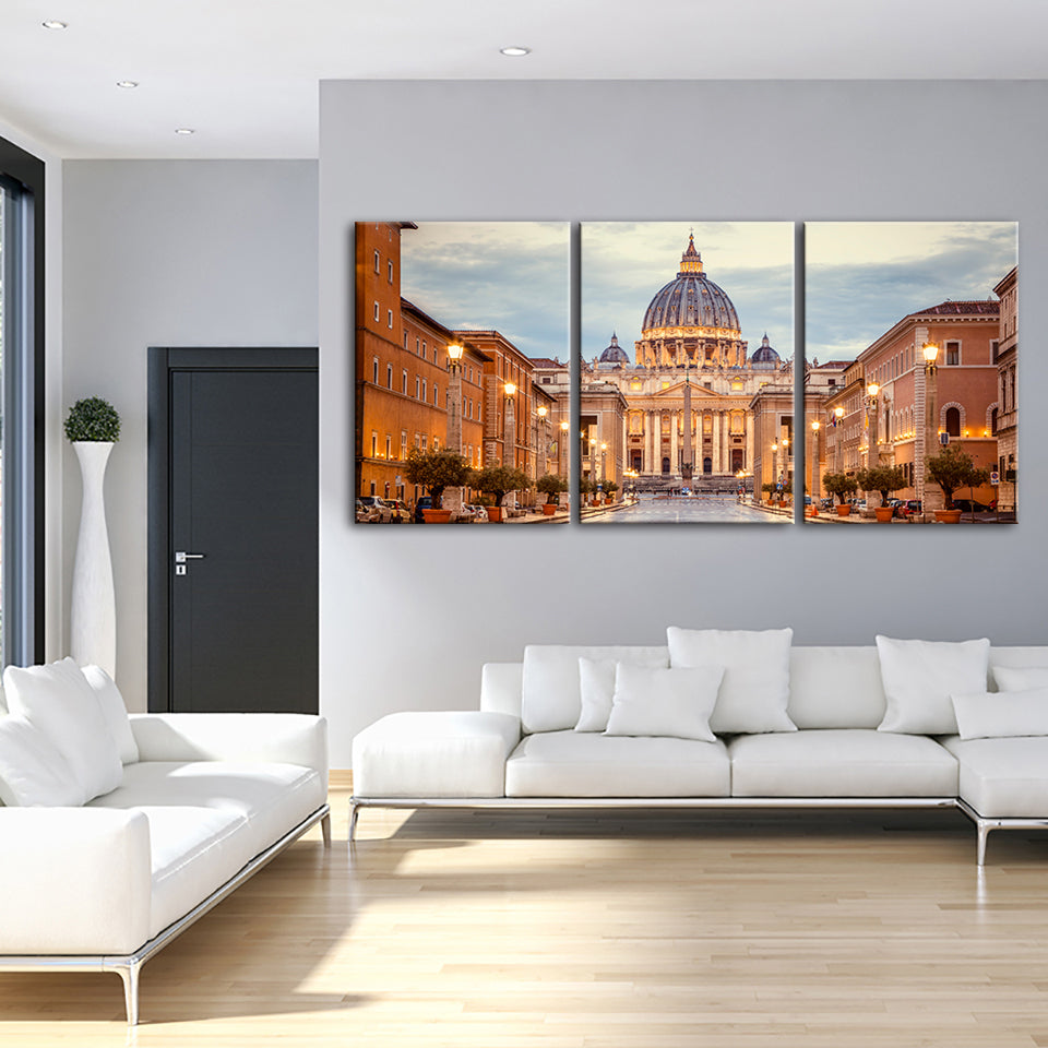 Fresh Palace 3 Piece - Canvas Wall Art Painting | Bowlift