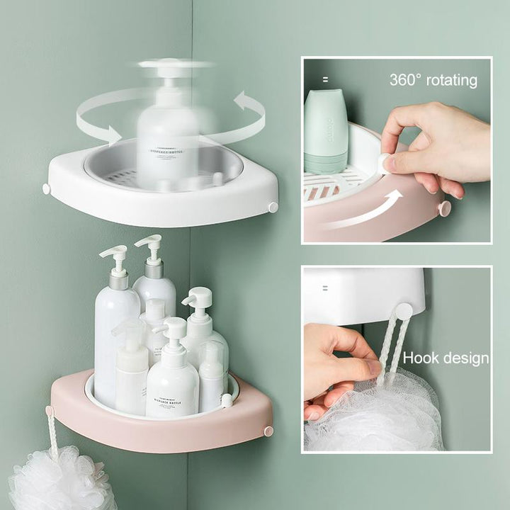 BowLift | Bathroom Corner Rotating Shelf