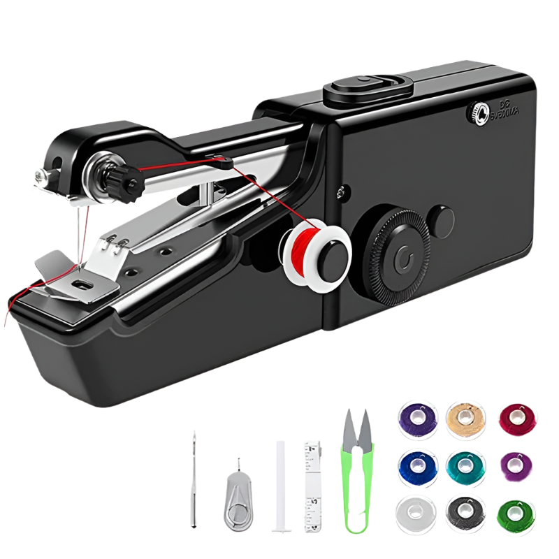 Portable handheld sewing machine for quick repairs Bowlift
