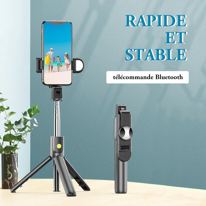 Tripod for selfie stick with Bluetooth remote control | Bowlift