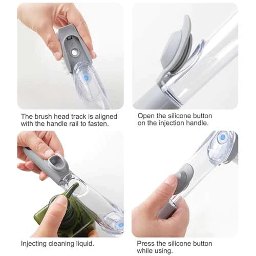 Liquid Soap Dishwashing Brush Scrubber Bowlift
