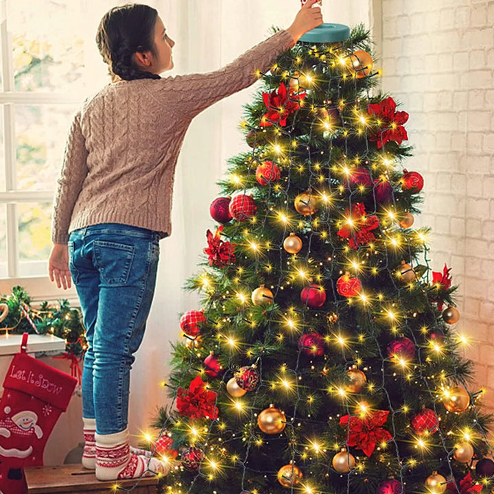 BowLift | Christmas Tree Waterfall Lights with Ring