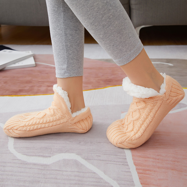 BowLift | New Woven And Velvet Indoor Socks Slippers