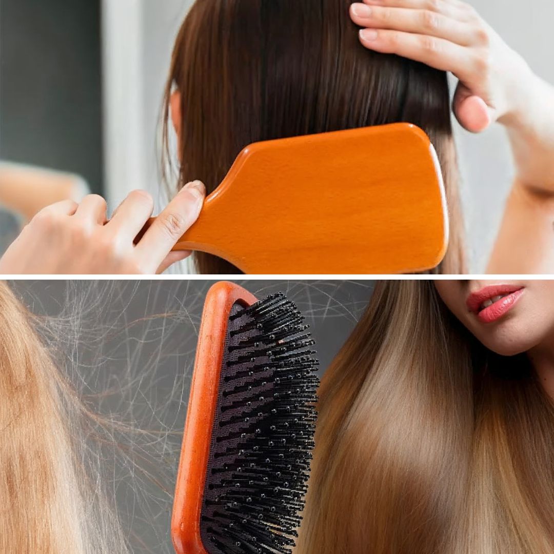 Static Detangling Brush – Frizz Control – Air Cushion Pad – Reduces Breakage – Adds Smooth, Shiny & Healthy-Looking Hair Bowlift