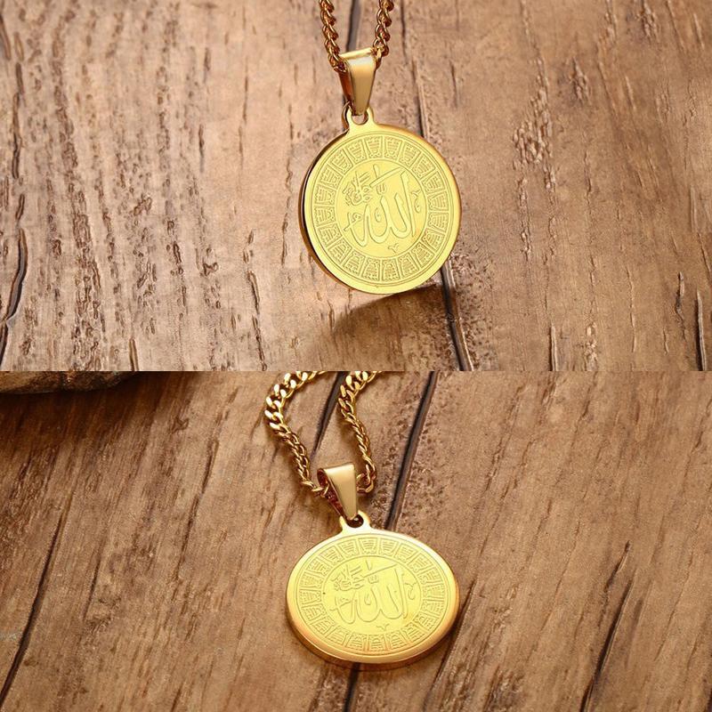 BowLift | Round Pendant Golden Necklace