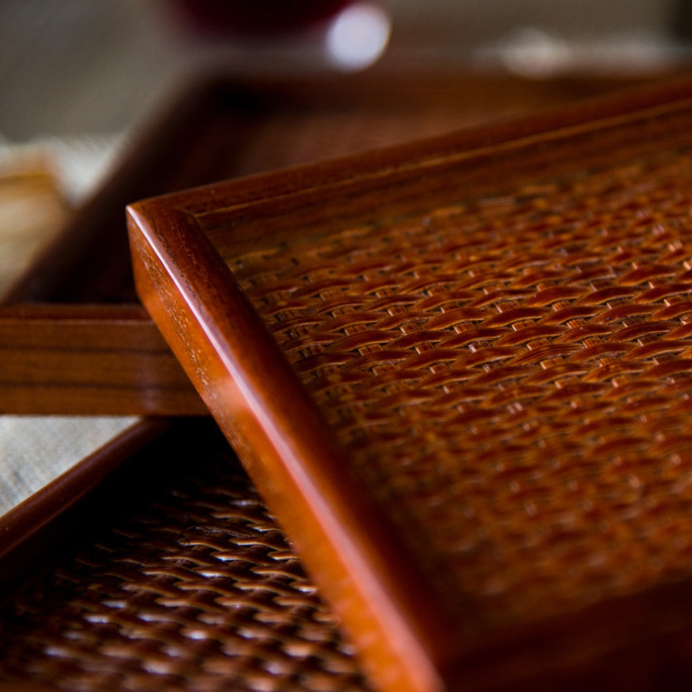 BowLift | Artisanal Rattan Wooden Tea Tray