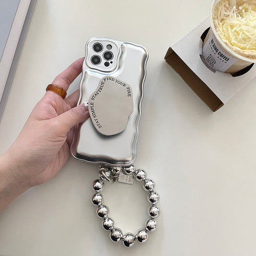 BowLift | Matte Silver Ball Bracelet Air Cushion Case for iPhone