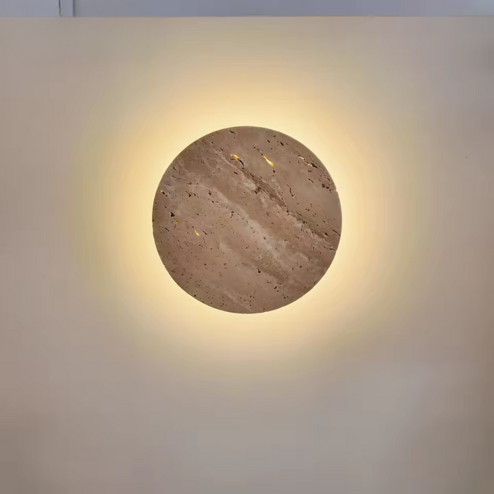 BowLift | Wabi-Sabi Travertine Natural Stone Wall Light