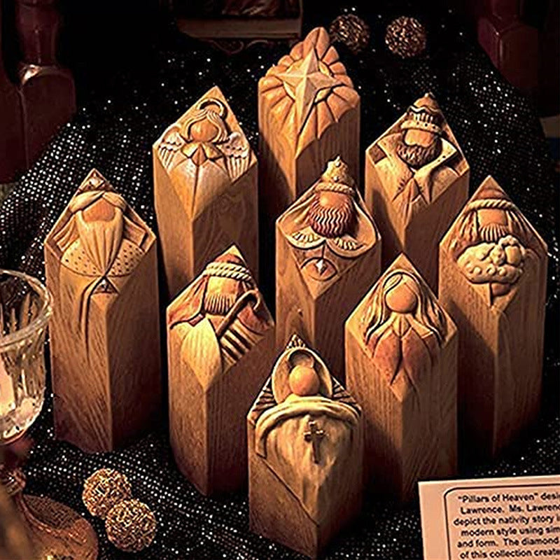 BowLift | Heaven Nativity Tree Pillar Statues