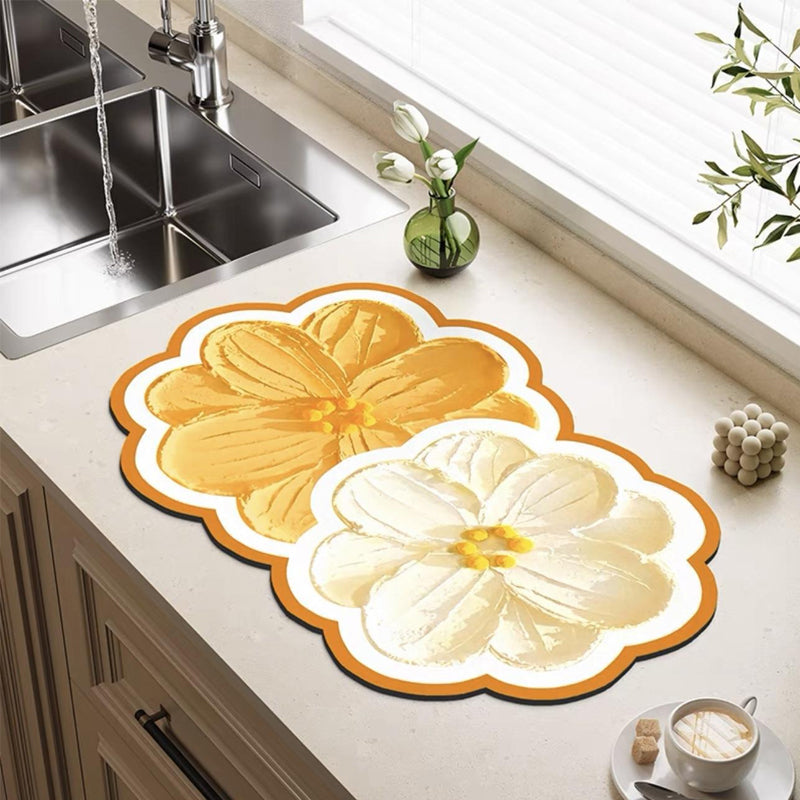 Floral Bathroom Floor Mat | Bowlift
