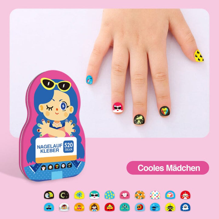 BowLift | Nail Sticker Set for Kids (520 Pieces)