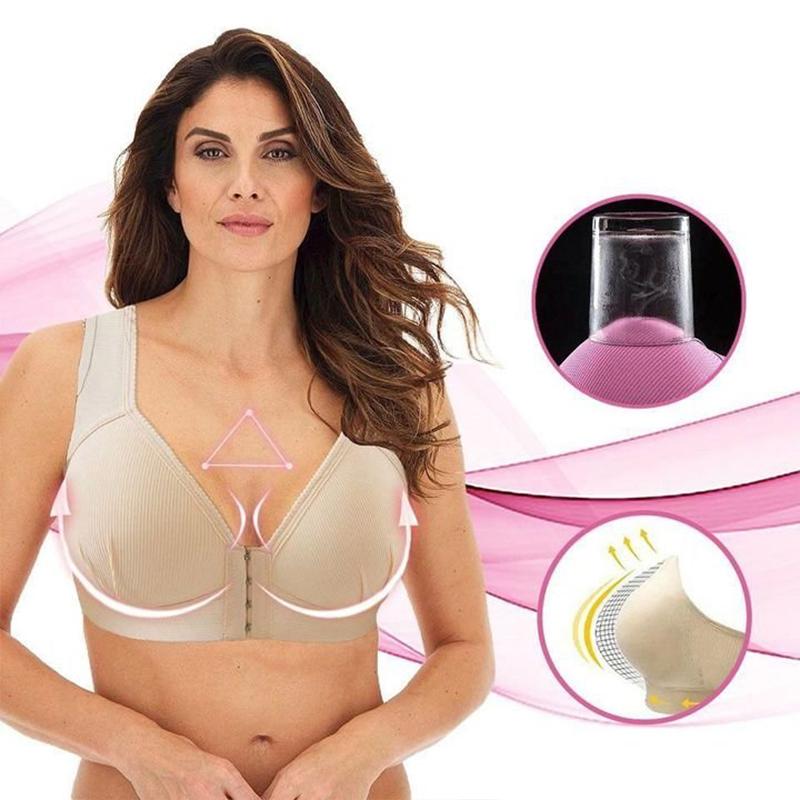 BowLift | Plus Size Front Closure Elastic Push Up Comfort Bra