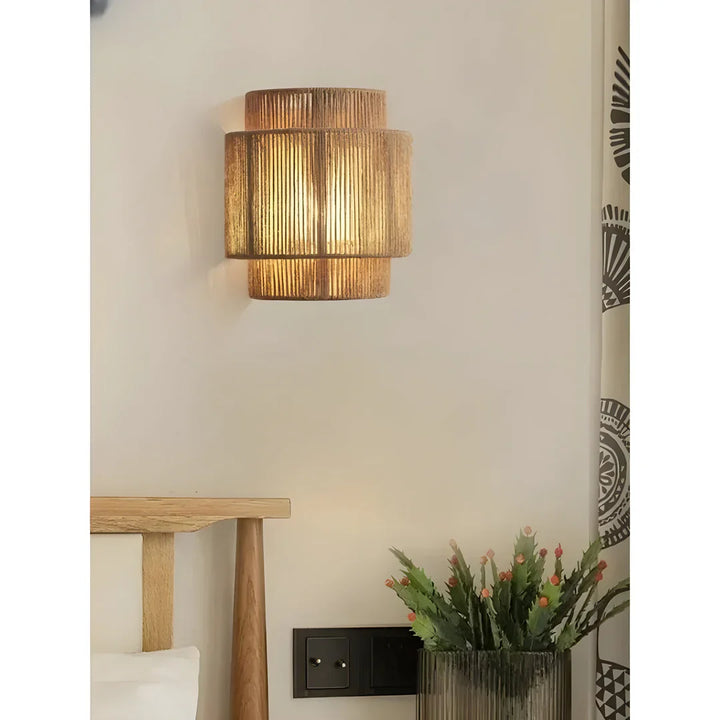 BowLift | Modern Braided Rattan Wall Lamp