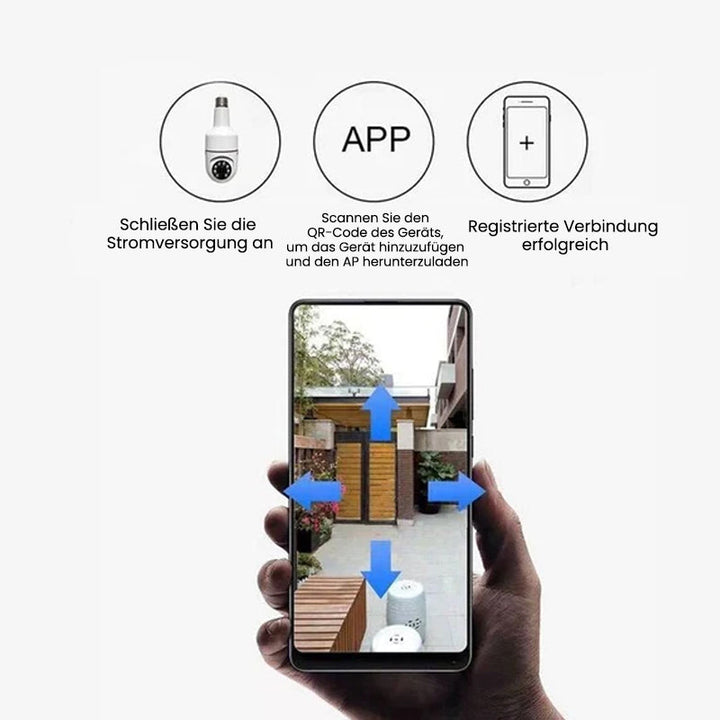 BowLift | Wireless WiFi Surveillance Camera with Bulb