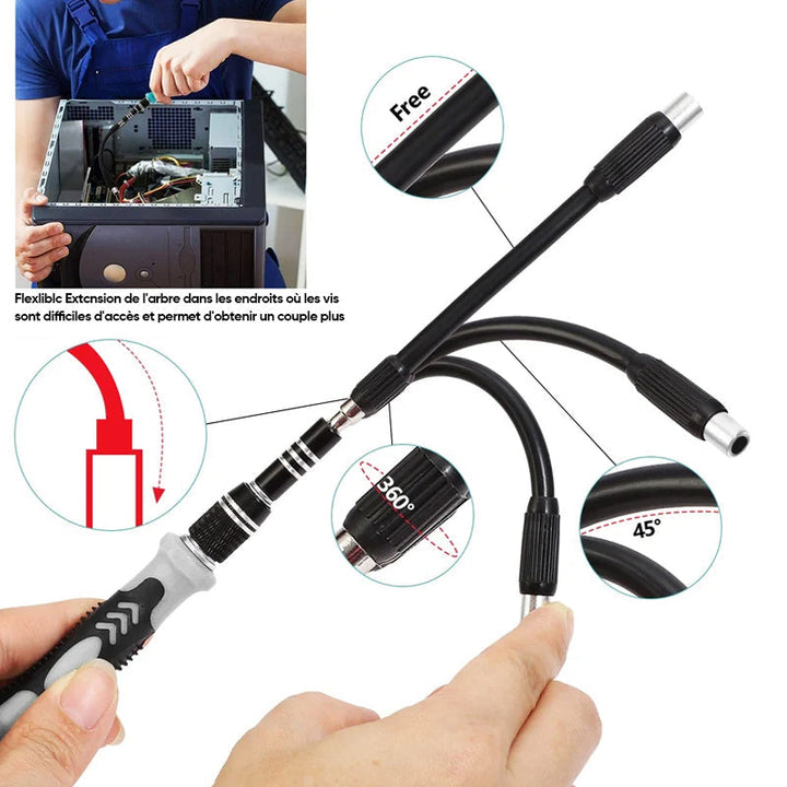 Multifunctional screwdriver set extra hard 115 in 1 | Bowlift