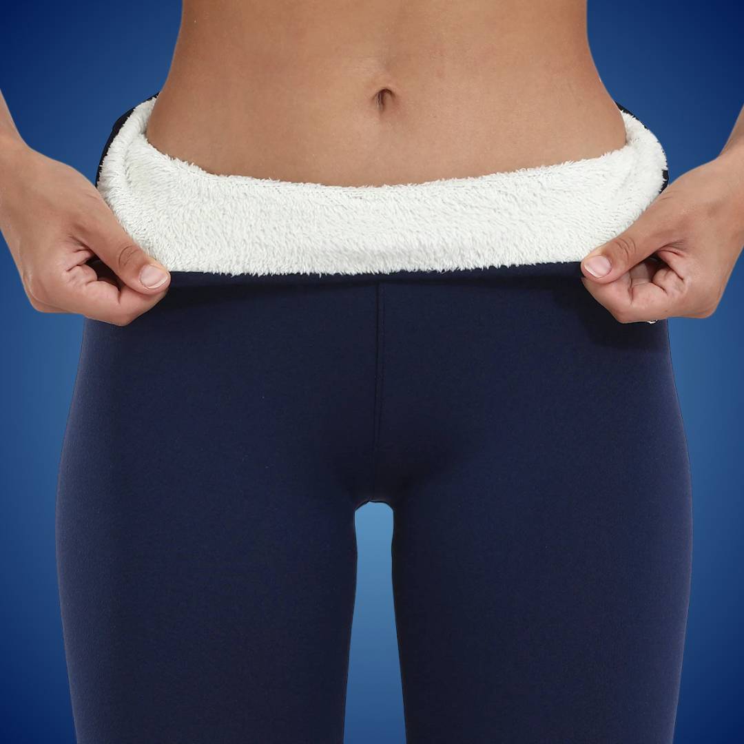 WarmFlex High-Waisted Warm Fleece Leggings | Winter Legging for Cold Weather - Warm Legging - for Outdoor Activities Bowlift