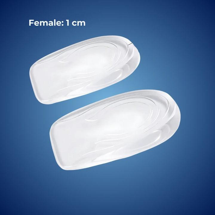 LiftComfort Silicone Gel Heel Lifting Inserts | Height Increase - Pain Relief for Plantar Fasciitis - Shock Absorption - Better Posture Bowlift
