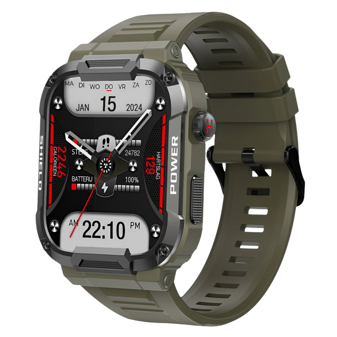 BowLift | IronPulse X1 Robust Smartwatch – Shock Resistant, Waterproof & Health Monitor
