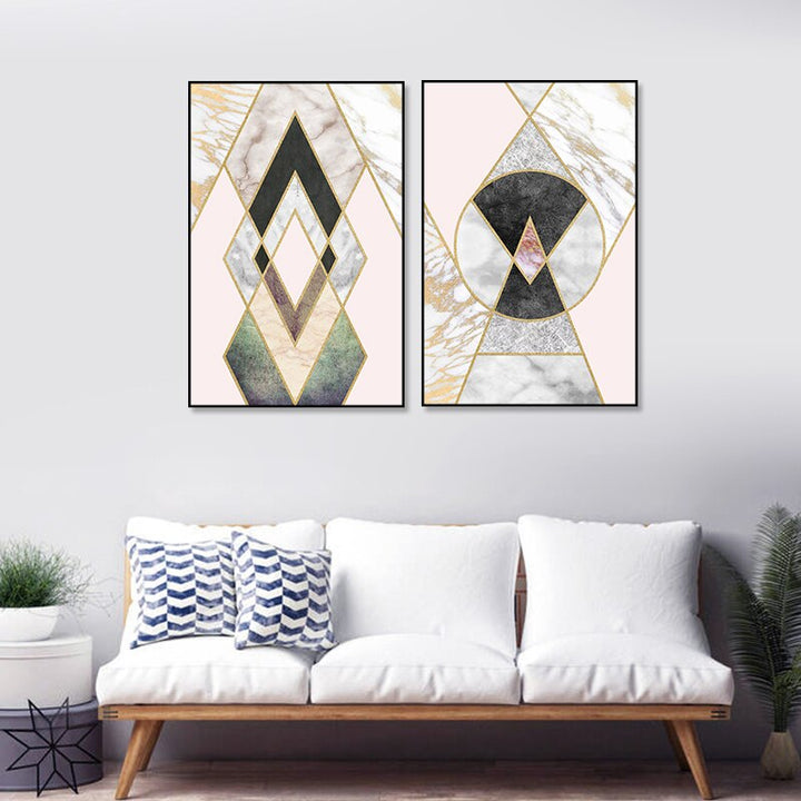 POP Pink Marble - Canvas Wall Art Painting | Bowlift