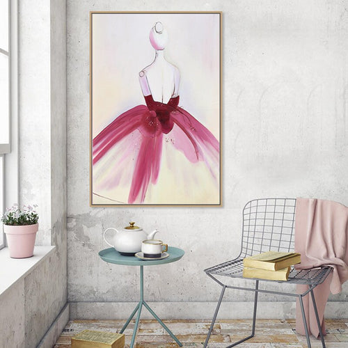 Watercolor Beautiful Dress - Canvas Wall Art Painting | Bowlift