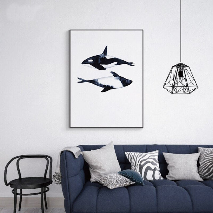 White Shark - Canvas Wall Art Painting | Bowlift