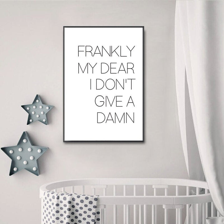 Don't Give A Damn - Canvas Wall Art Painting | Bowlift