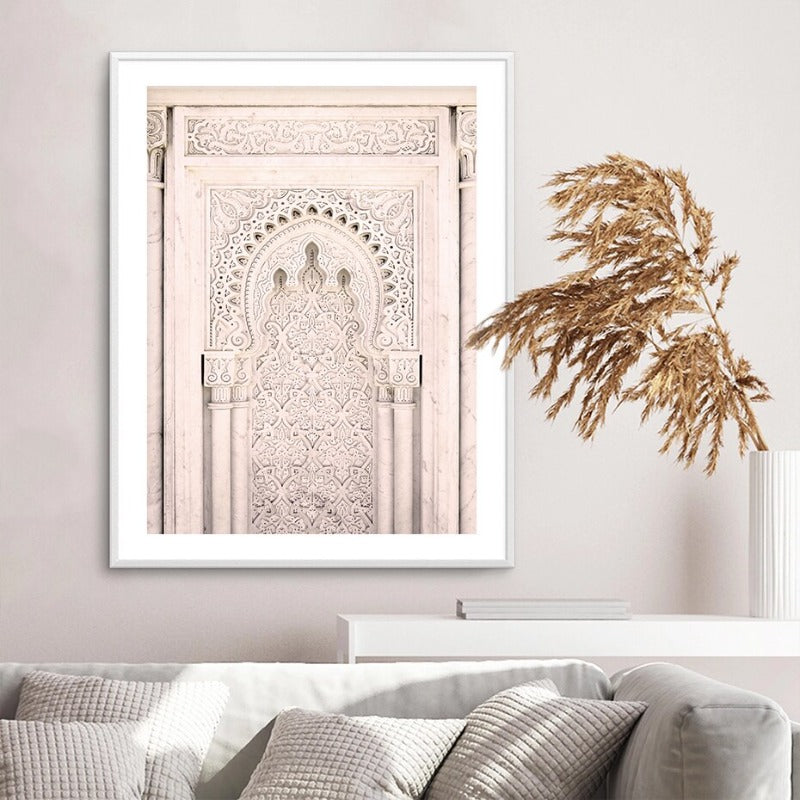 House Sea Pink Landscape Building Wall Art Pictures | Bowlift