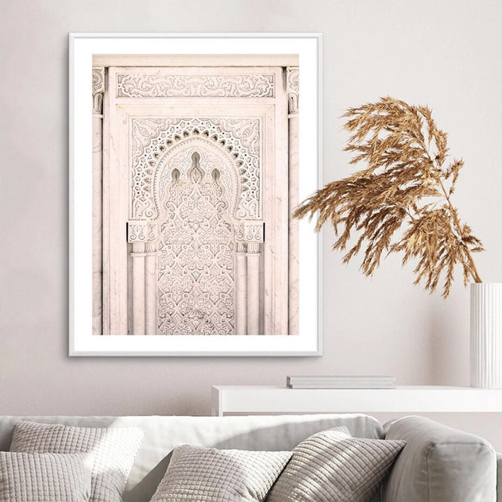 House Sea Pink Landscape Building Wall Art Pictures | Bowlift