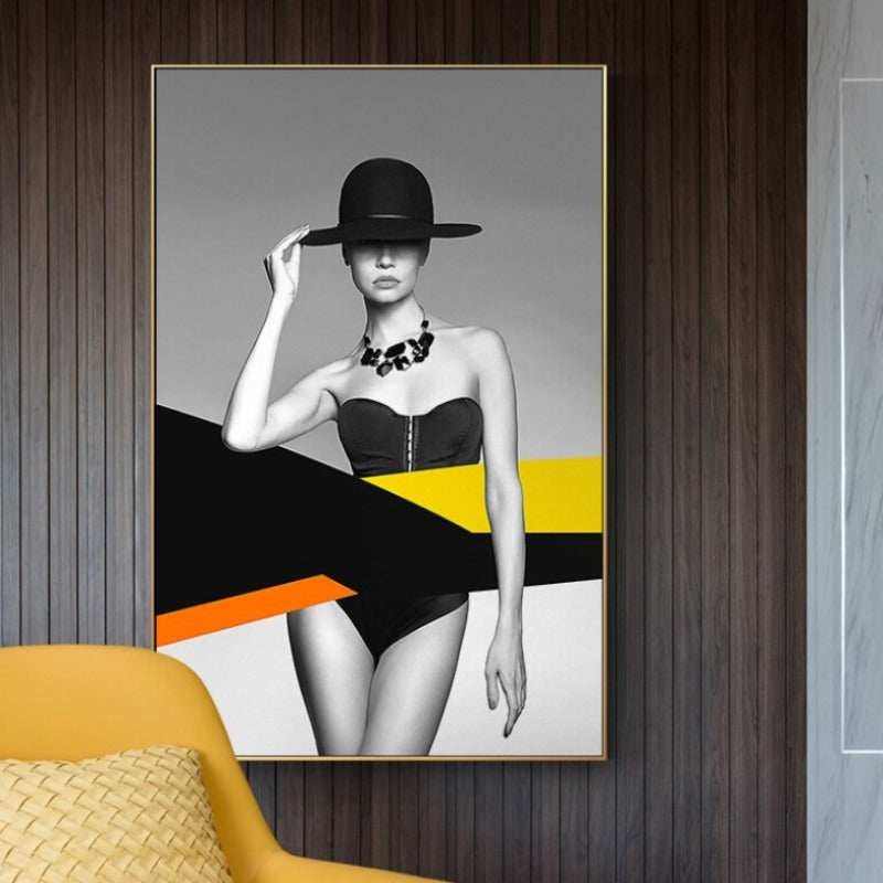 Model Figure  - Canvas Wall Art Painting | Bowlift