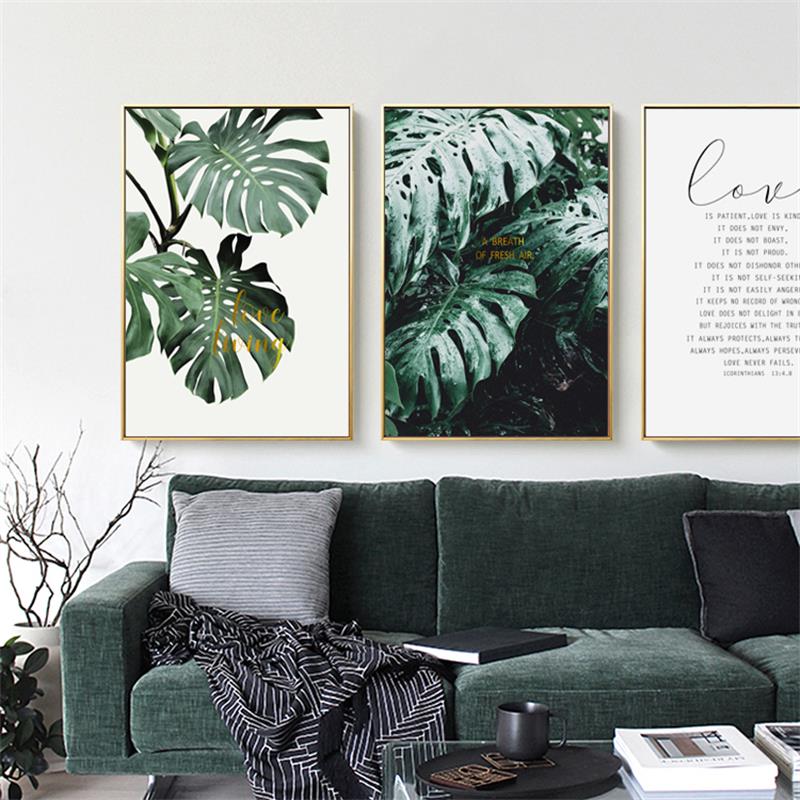 Green Turtle Leaves - Canvas Wall Art Painting | Bowlift