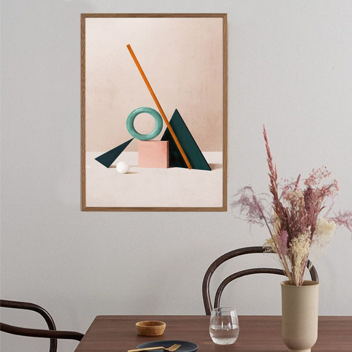 Nordic Scandinavia Abstract Geometric Canvas Painting Still Life | Bowlift