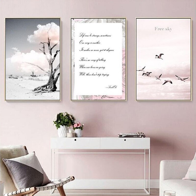 Pink Seascape Bus Healing Girl - Canvas Wall Art Painting | Bowlift