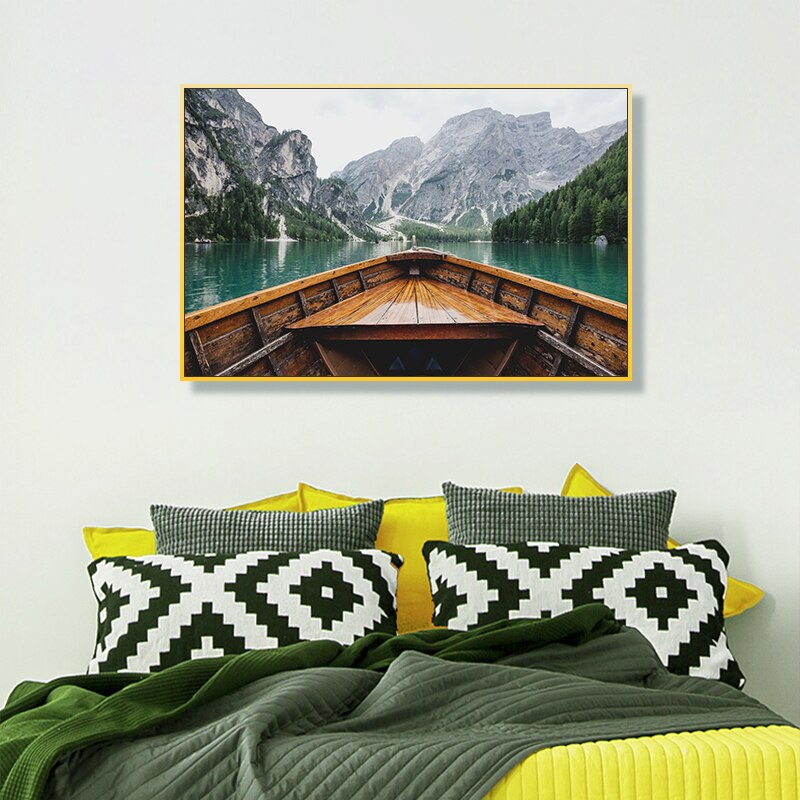 Scandinavia Peony Floral Landscape - Canvas Wall Art Painting | Bowlift