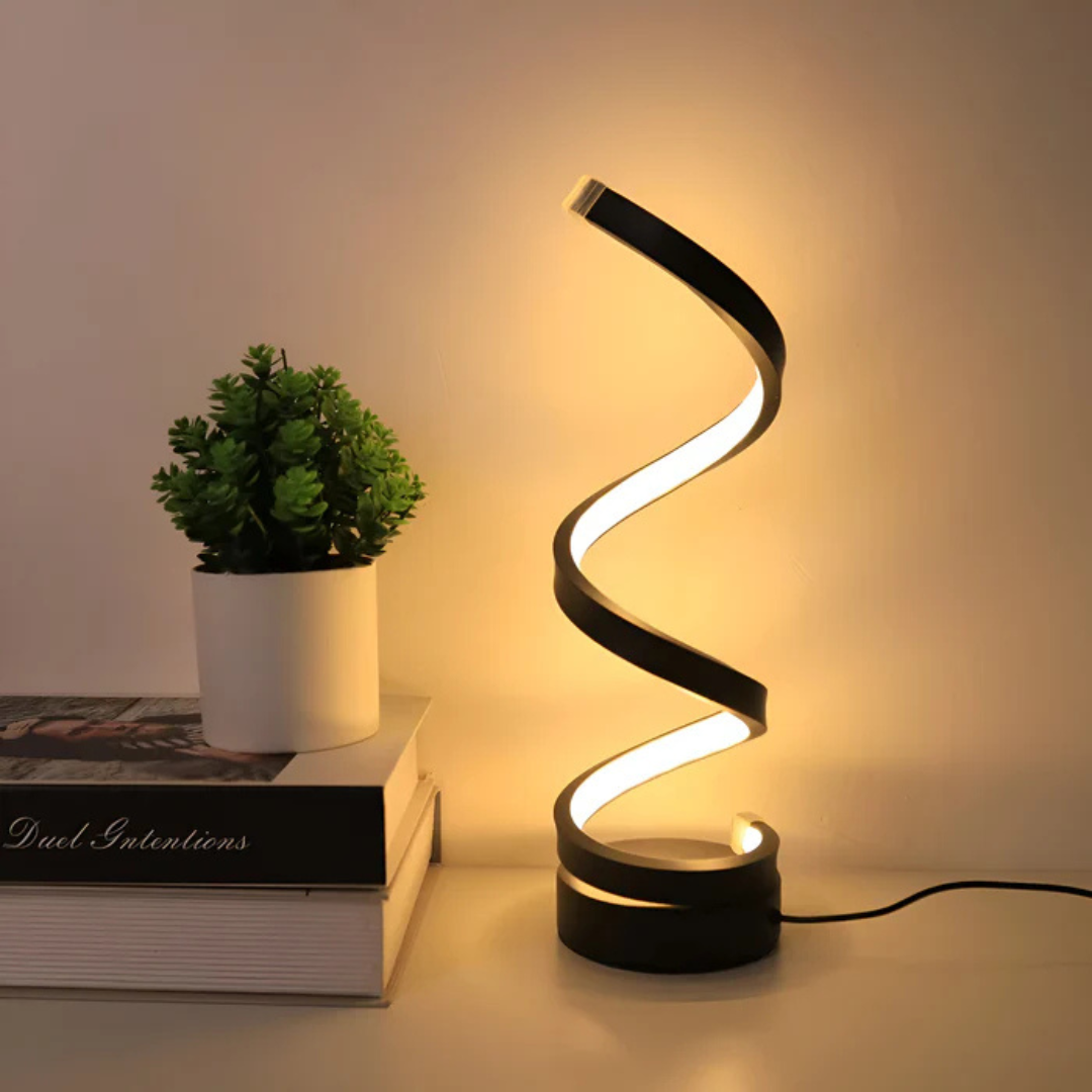 BowLift | LED Table Lamp with Spiral Design