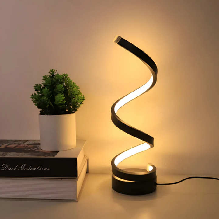 BowLift | LED Table Lamp with Spiral Design