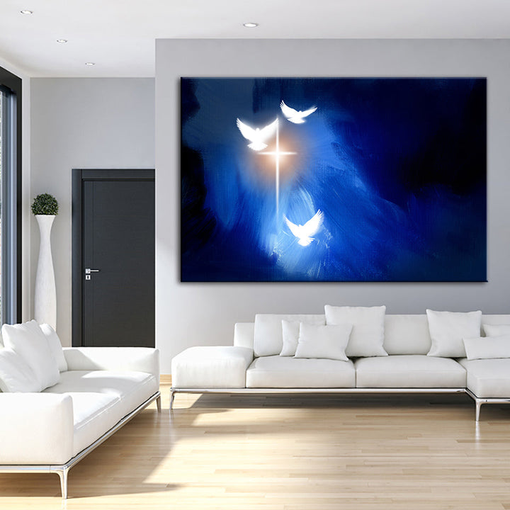 Shining Doves - Canvas Wall Art Painting | Bowlift