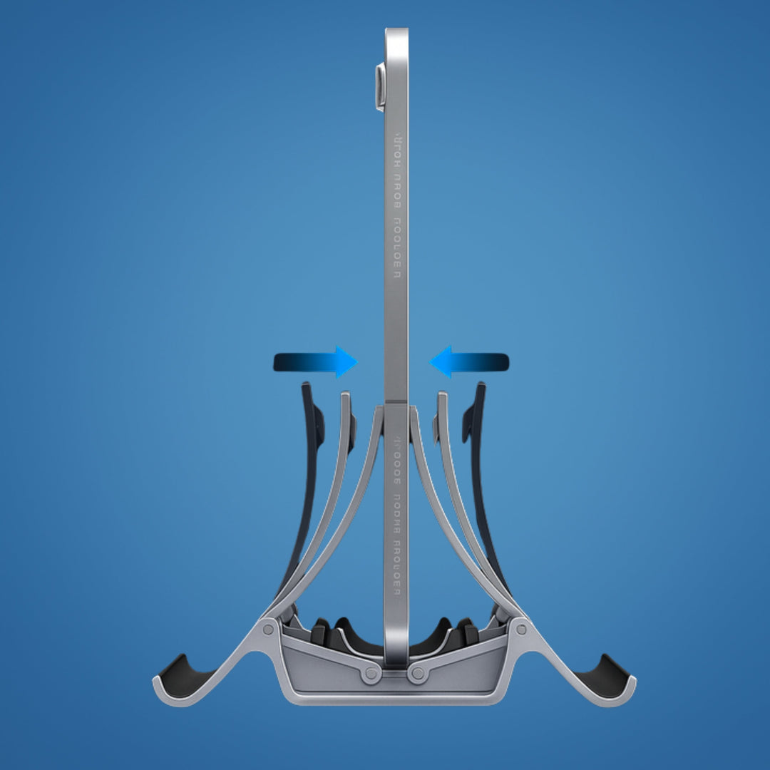Adjustable Aluminium Design – Space-Saving Cooling Holder for Workstations Bowlift