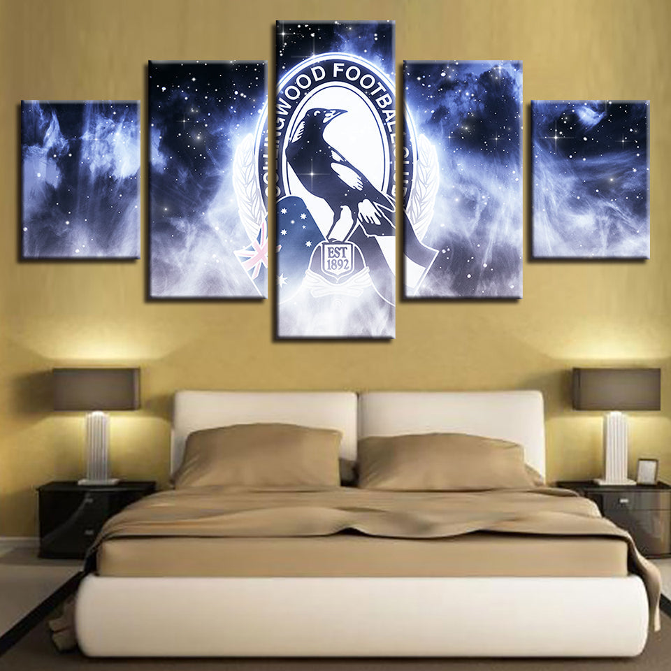 Collingwood Football Club 5 Piece - Canvas Wall Art Painting | Bowlift