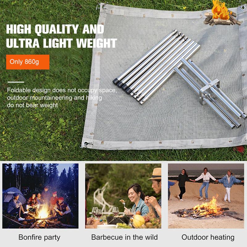 BowLift | Outdoor foldable fire pit rack