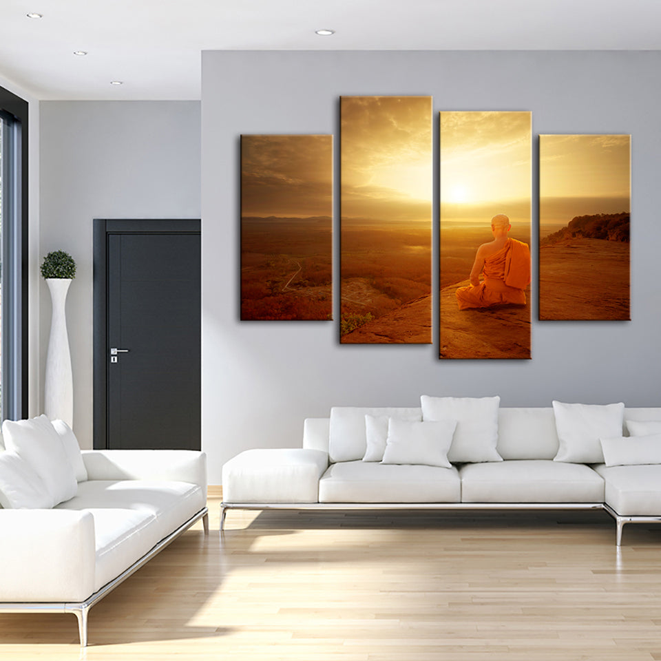 Warm Morning 4 Piece - Canvas Wall Art Painting | Bowlift